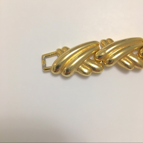 Vintage Chunky Gold Tone Link Necklace - Picture 7 of 8